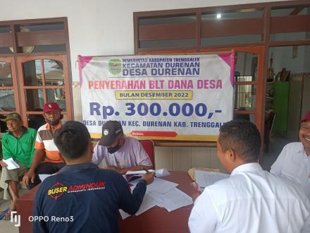 PENYALURAN BLT DD BAGIAN BULAN DESEMBER 2022 DI DESA DURENAN